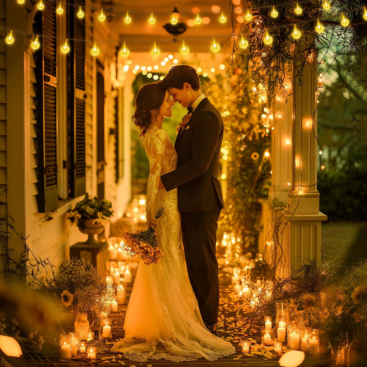Minetom Crystal Globe String Lights Plug in - 66 ft 200 LED Globe Fairy String Lights with Remote and Timer, Waterproof for Bedroom Tent Loft Bed Window Porch Patio Wedding Holiday Decor, Warm White