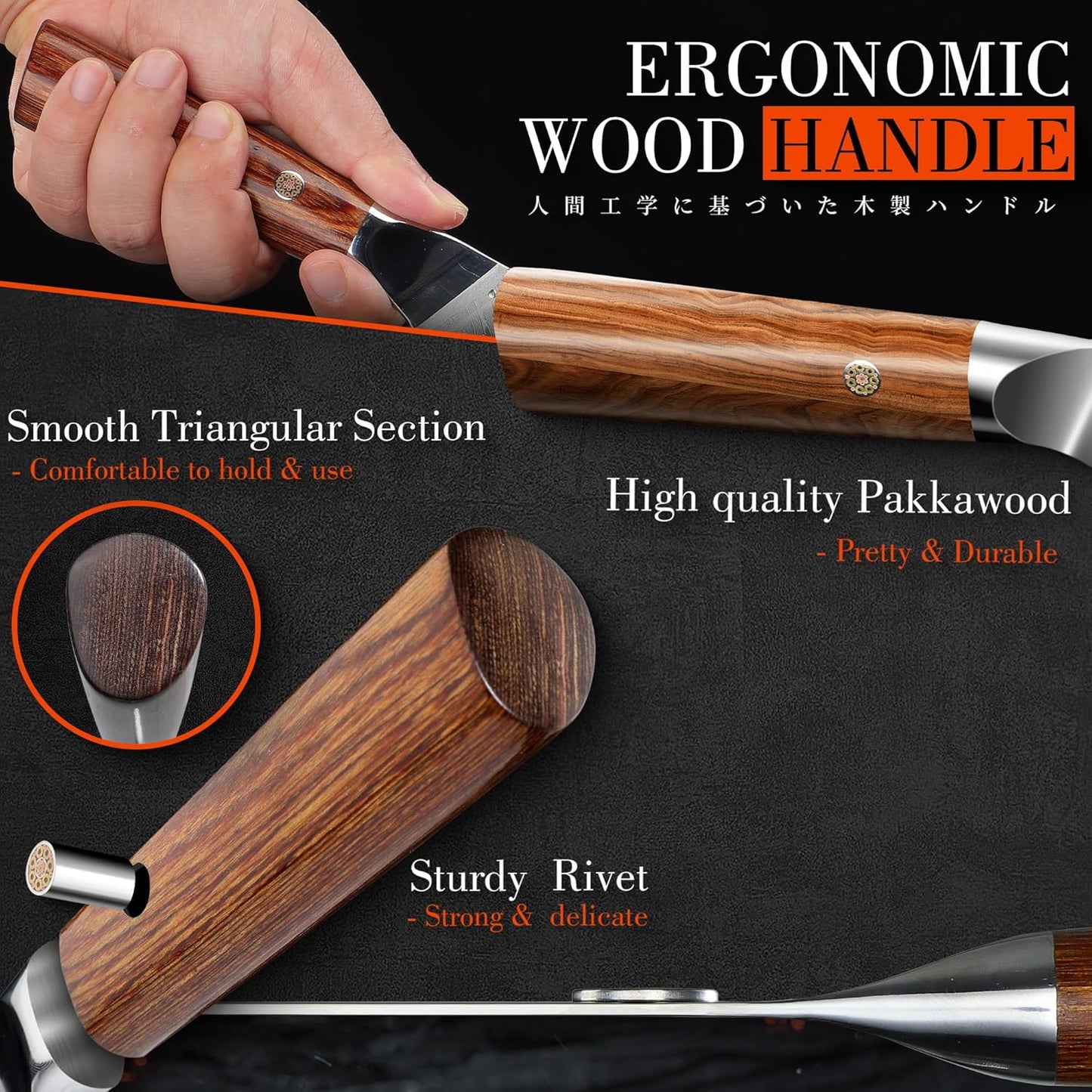 Dragon Creek Damascus Deboning Knife - Boning Knife for Meat, Fish Filleting - 5.5" Stainless Steel
