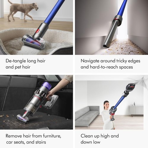 Dyson V11 Cordless Stick Vacuum - Powerful Suction | Large Size in Nickel/Blue