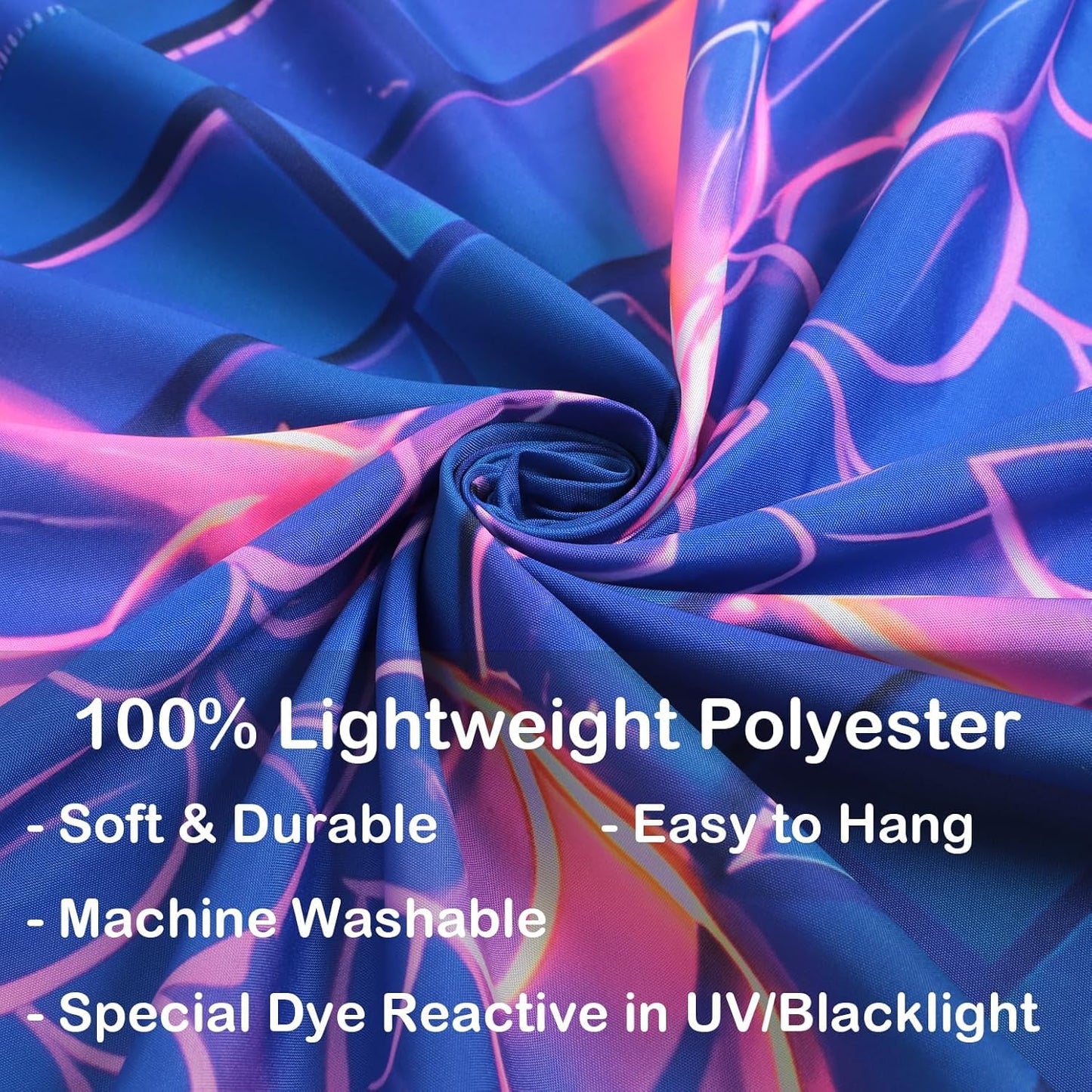 Manicer Blacklight Angel Wings Tapestry, UV Reactive Neon Wings Wall Hanging Tapestries, Fluorecent Butterfly Aesthetic Wall Art Decor for Bedroom, Living Room - 70.9" x 90.6"