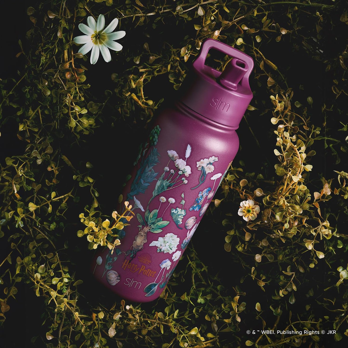 Simple Modern Harry Potter Water Bottle with Straw Lid Insulated Stainless Steel Metal Thermos | Gifts for Women Men Reusable Leak Proof Flask | Summit Collection | 32oz Harry Potter Herbology