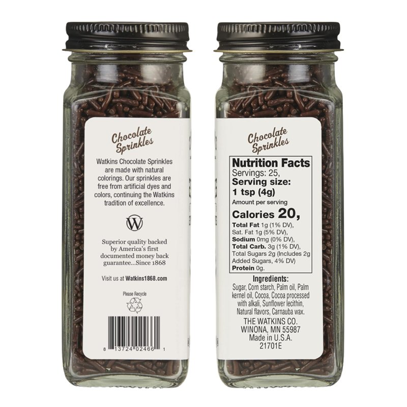 Watkins Chocolate Decorating Sprinkles, 3.5 Ounce, Pack of 3