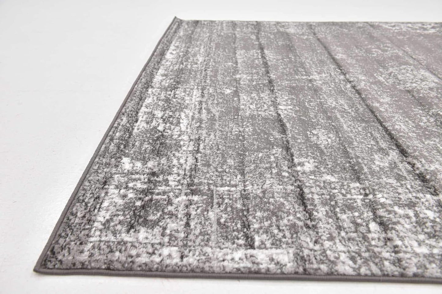 Unique Loom Sofia Collection Area Rug - Casino (6' 1" Square, Dark Gray/ Ivory)