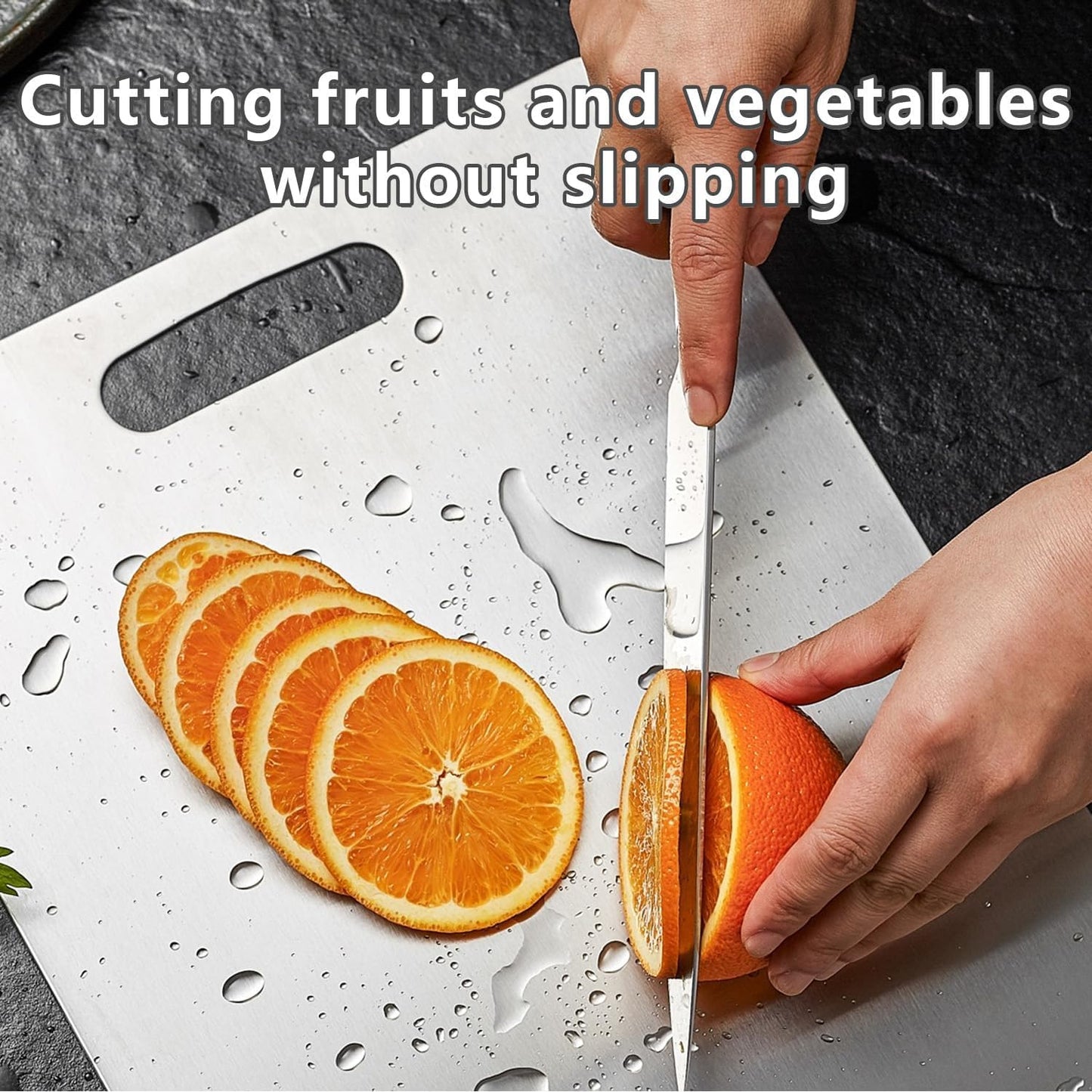 Titanium Cutting Board Set - 3 PCS Non-Toxic Double-Sided Food Grade Boards | Ideal for Kitchen & Camping (15.6" x 11", 13" x 9.3", 11.8" x 7.8")