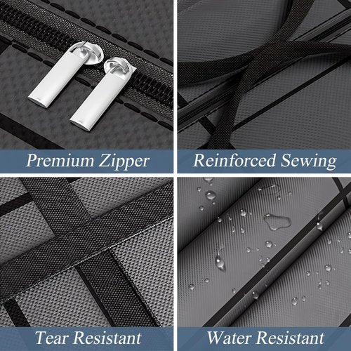 6Pack Heavy-Duty Moving Bags - Extra Large Waterproof Storage Totes with Zippers & Reinforced Handles