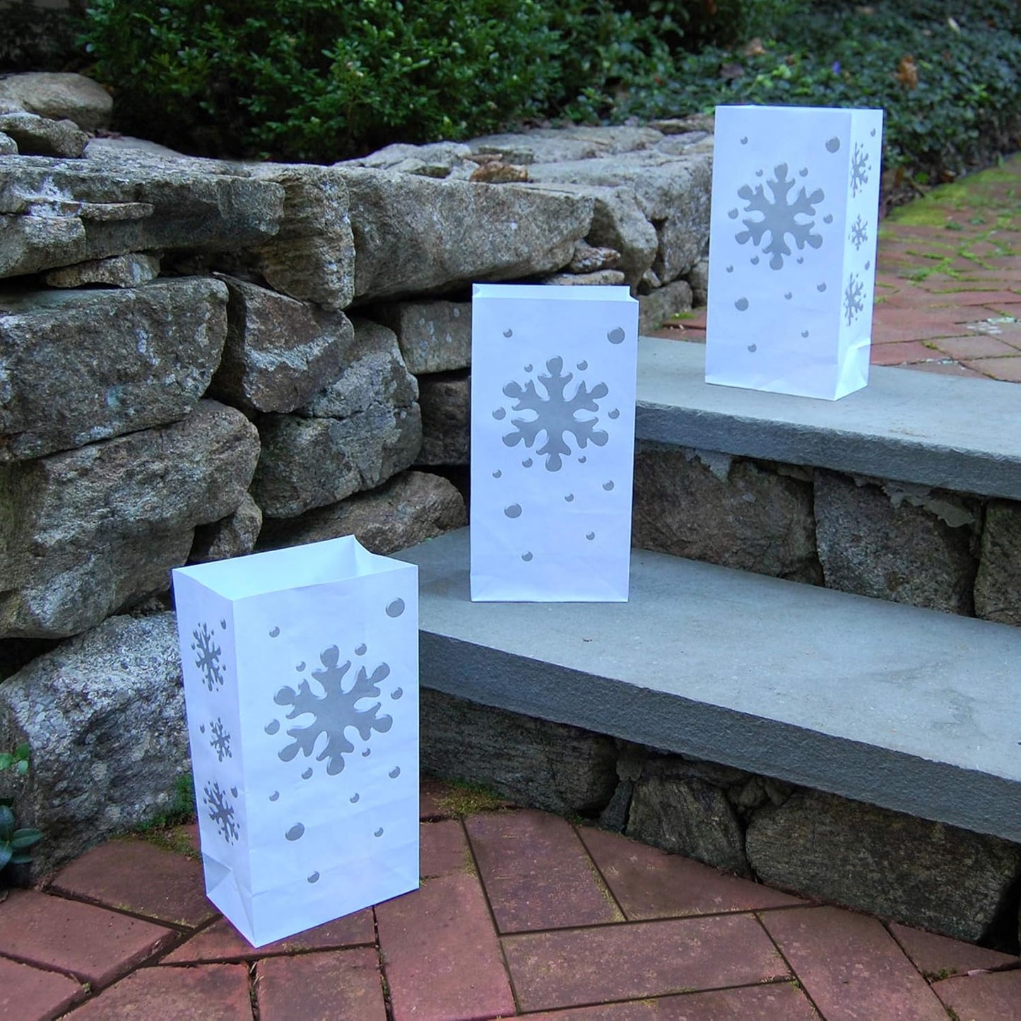 Gold LumaBase Paper Luminaria Bags - Set of 24 for Outdoor Decor