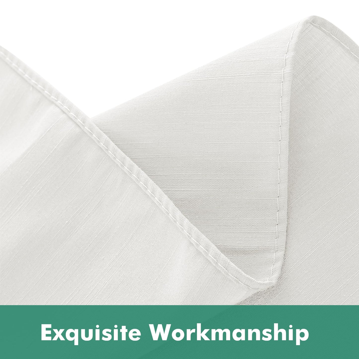 Biscaynebay Wrap Around Bed Skirts with Split Corners for Twin/Twin XL Beds 15" Drop, Ivory Adjustable Elastic Dust Ruffles Easy Fit Wrinkle Resistant Silky Luxurious Fabric Machine Washable