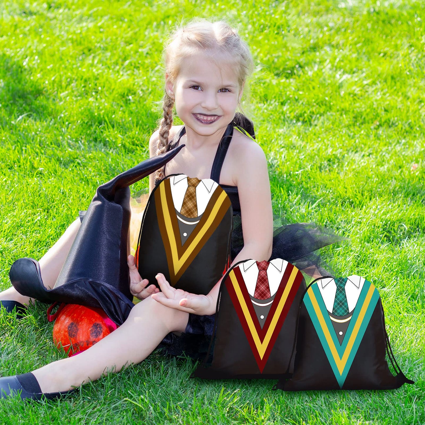Lothee 30 Pieces Magical Wizard Party Drawstring Backpack Bags for Kids Birthday Goodies Favors Children Birthday Party Supplies Dress up Novelty Decoration(Stylish Style)