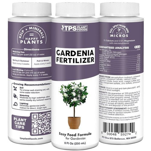 Gardenia Fertilizer - Liquid Plant Food for Vibrant Blooms & Lush Green Leaves | 8 oz