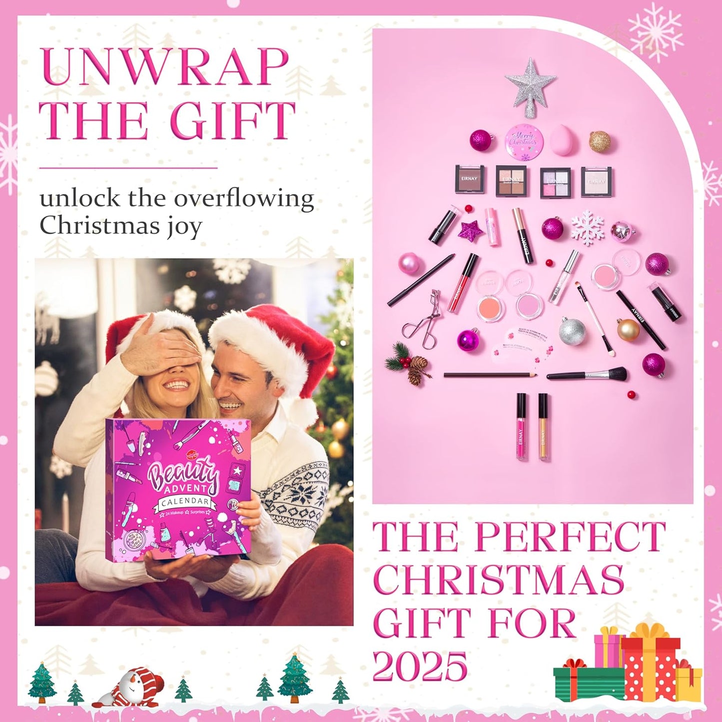 Skiennix Makeup Advent Calendar 2025 - 24 Days of Holiday Surprises for Women & Teens