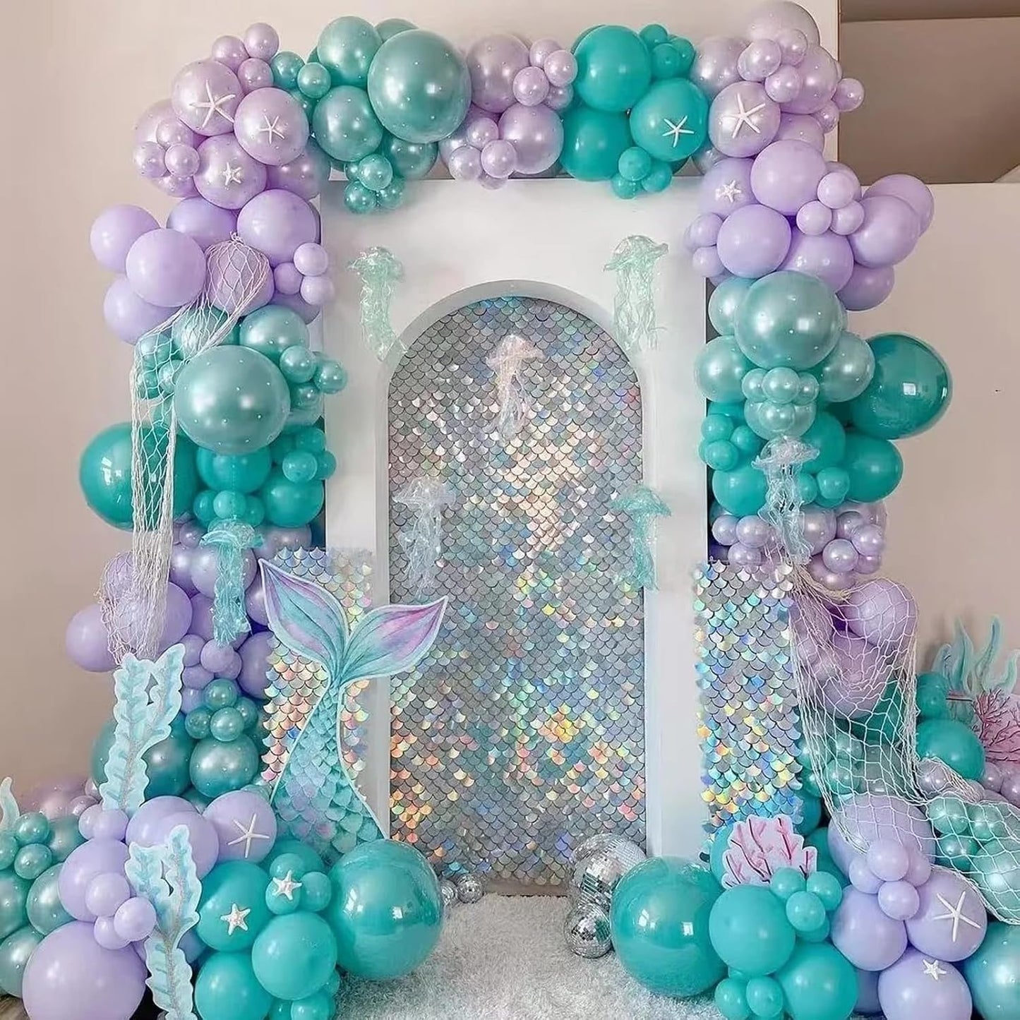 Voircoloria Pastel Purple Balloon Garland Kit - 90 Pack in Various Sizes for Graduation, Weddings & Parties