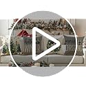 Christmas Forest Throw Pillow Covers Set 18x18 Inch - Pack of 4 - Holiday Home Decor