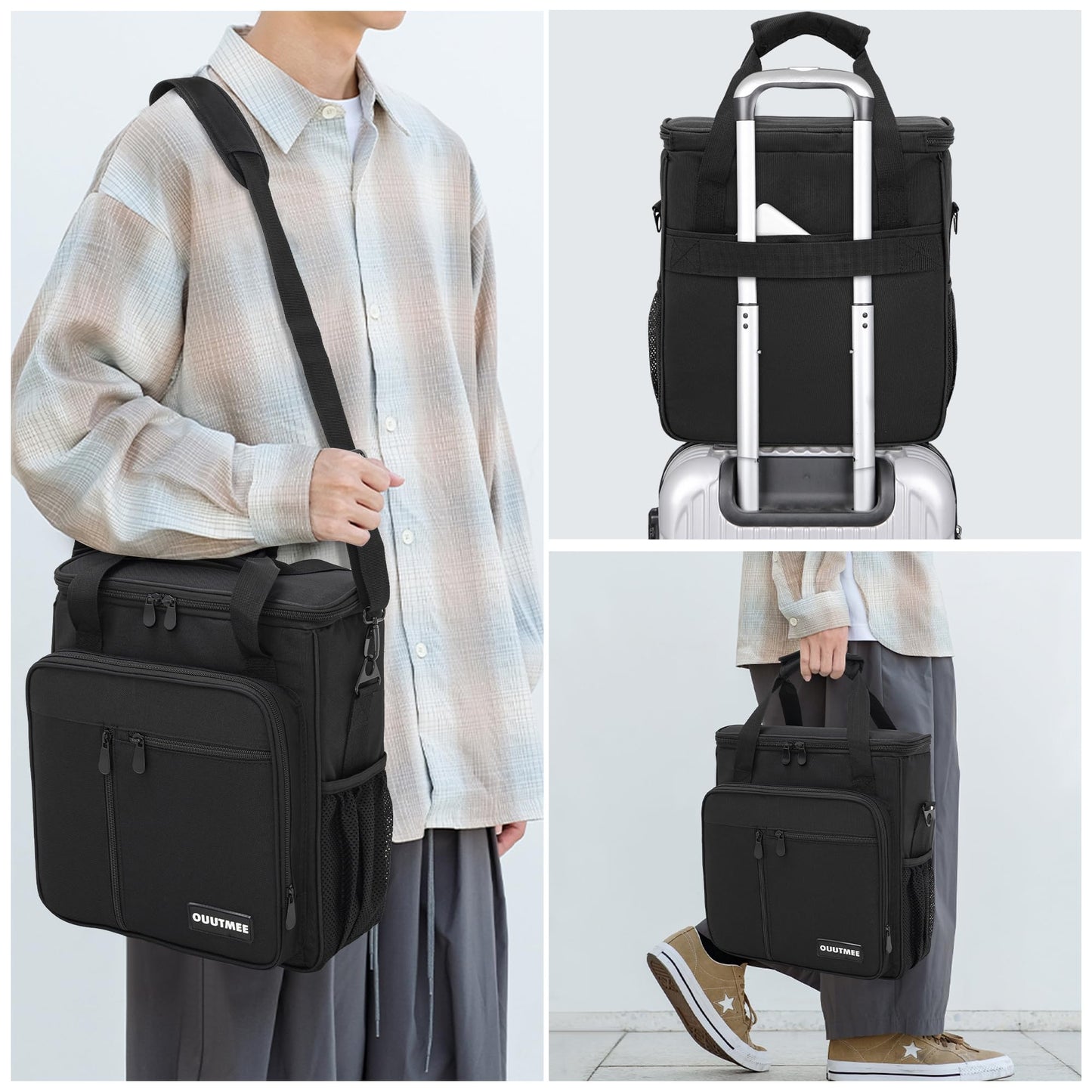 OUUTMEE Coffee Maker Carrying Bag Compatible with Keurig K-Mini or K-Mini Plus, Single Serve Coffee Brewer Portable Storage Bag with Extra Pockets, Storage Tote Case With Shoulder Strap