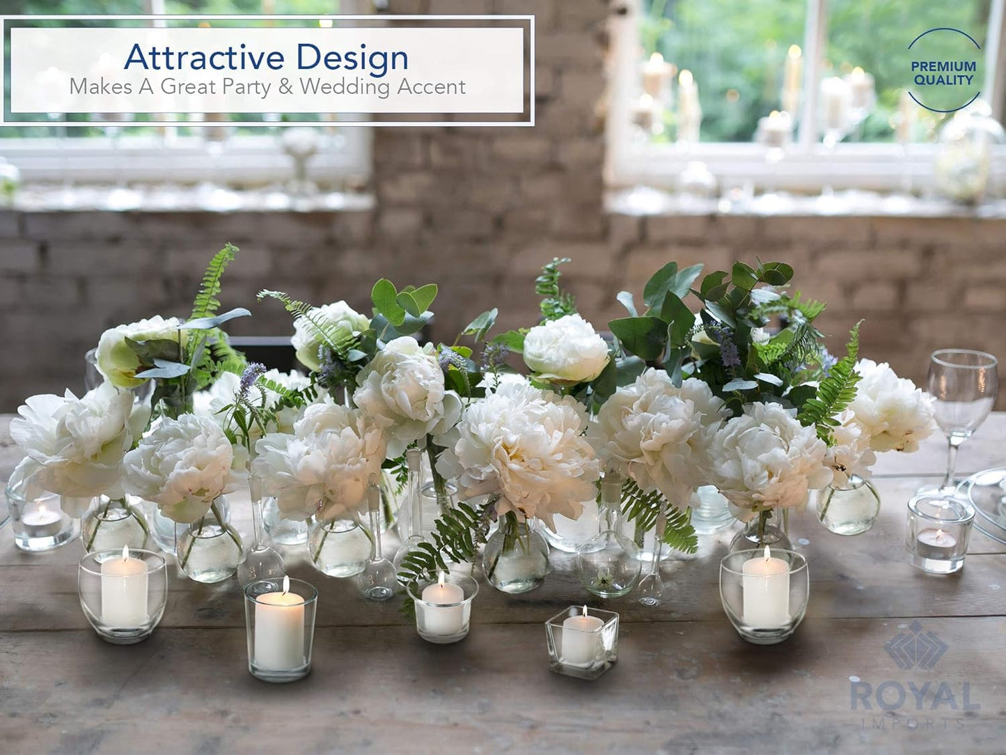 Hanging Oyster Glass Candle Holders - Set of 12 for Weddings & Home Decor