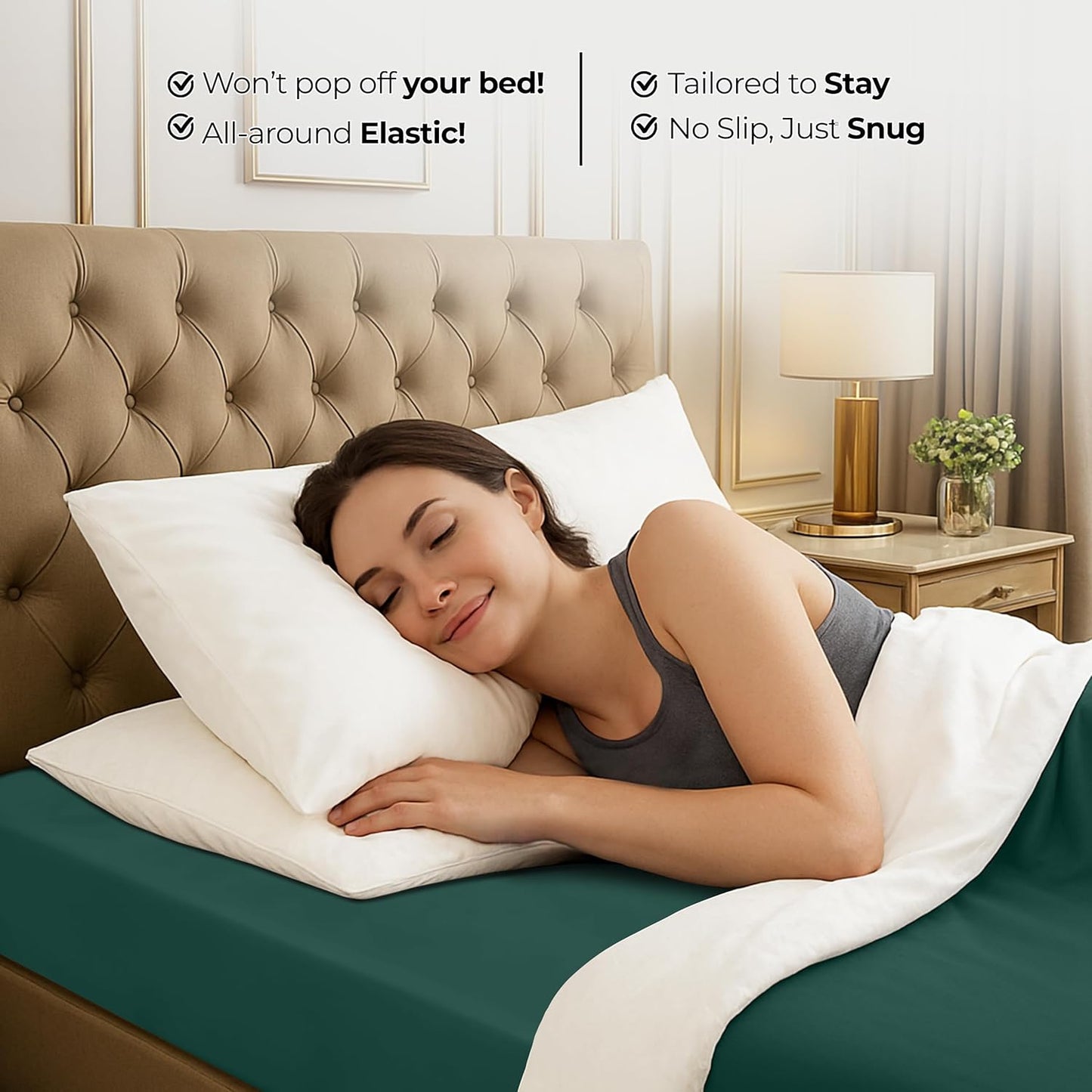 Utopia Bedding King Fitted Sheet - Deep Pocket Microfiber - Soft & Fade Resistant - Emerald Color