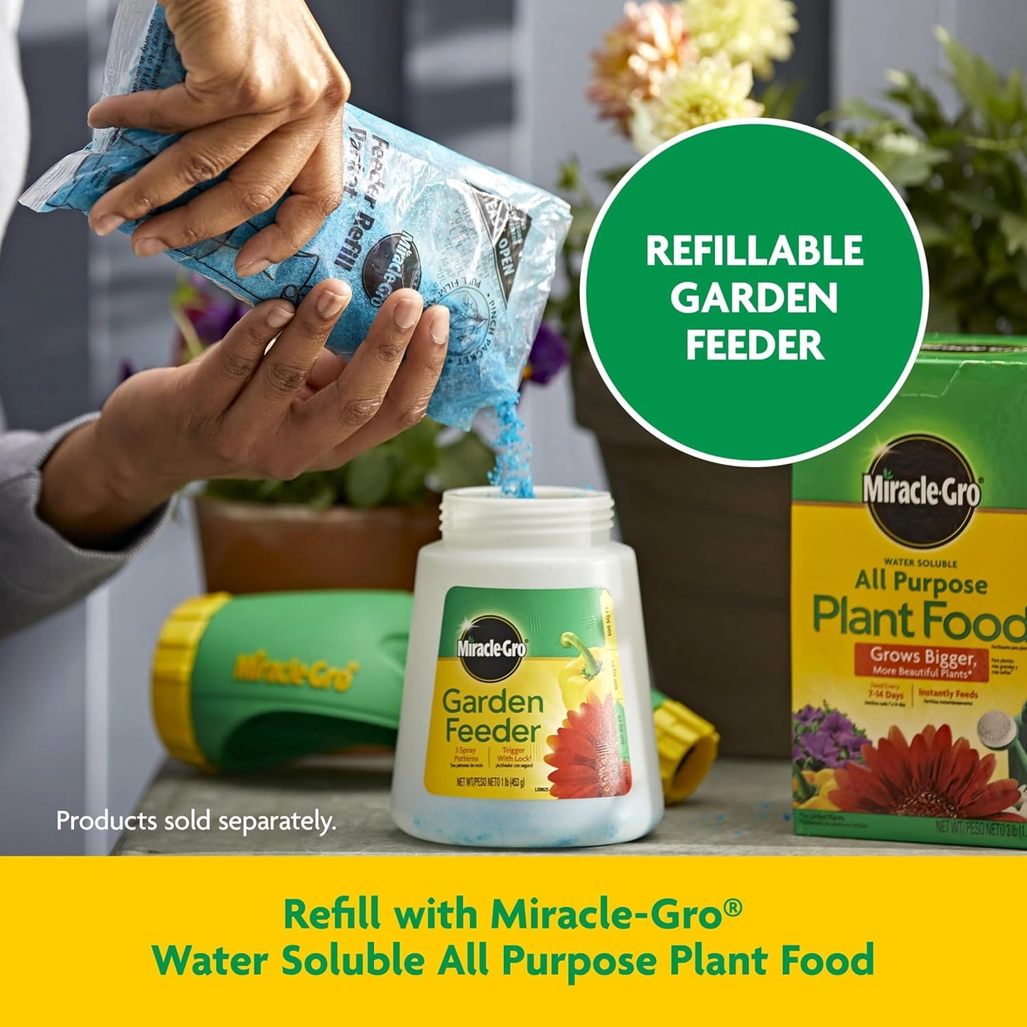 Miracle-Gro Garden Feeder - Water Soluble All-Purpose Plant Food, Hose-End Fertilizer, 1 lb.