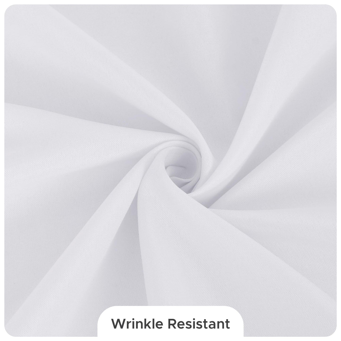 Fitable 8 Pack Round Tablecloths: Stain Resistant Wrinkle Free Circle Table Clothes, Washable Reusable Polyester Table Covers for Wedding Party Birthday Banquet Reception(White, 84 Inch)