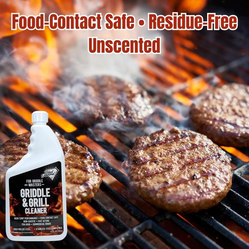 Black Diamond Stoneworks Griddle & Grill Cleaner - Non-Caustic, Food-Safe Formula, 32 fl oz