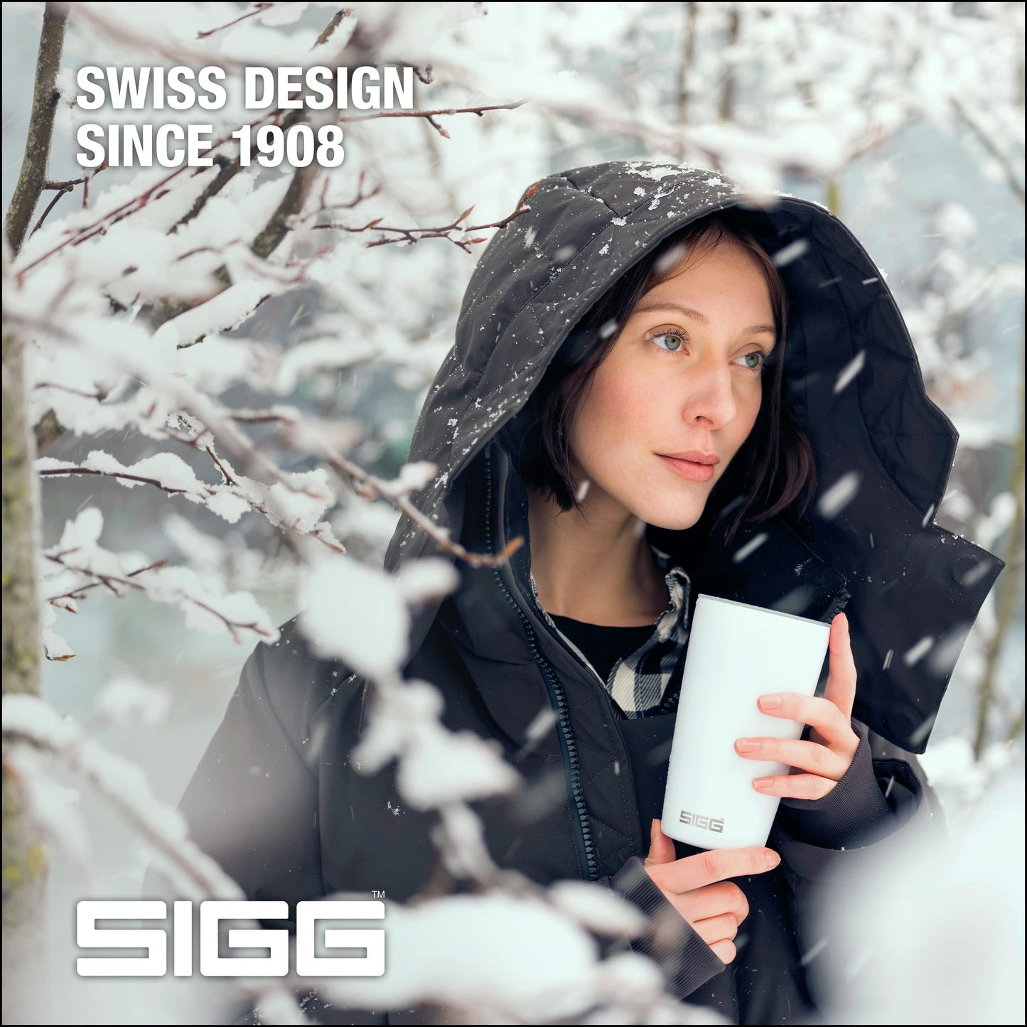 Sigg - Neso Pure Cream Coffee Travel Mug - With Tritan Lid - Dishwasher Safe - Lightweight - BPA Free - 18/8 Stainless Steel - White - 14 Oz