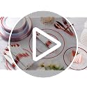 50PC Red Pre-Rolled Plastic Cutlery Set with Napkins (Forks, Knives, Spoons) - Wrapped