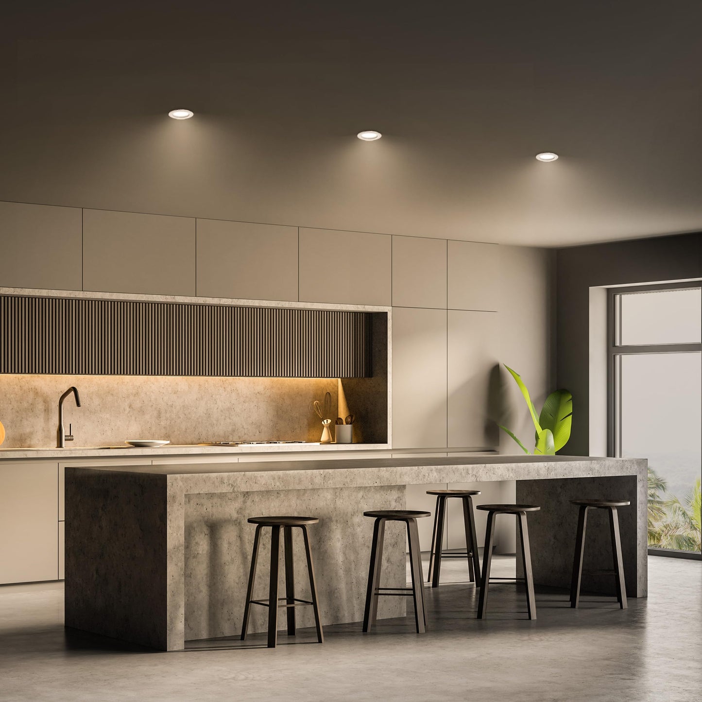 Feit Electric LED Recessed Downlight, fit Most 5-6" Housing Cans, Baffle Trim, Dimmable, 75W Equivalent 10.2W, 925 LM Retrofit kit, 75 Watt, 2700K Soft White, 6-Pack LEDR56B/927CA/MP/6