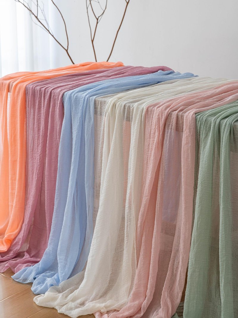 Keketoarrange 10pcs Sage Green Spring Easter Cheesecloth Table Runner 120 Inch 10 FT Rustic Boho Cheese Cloth Runner for Wedding Baby Shower Bridal Shower Sheer Gauze Centerpiece Home Decorations