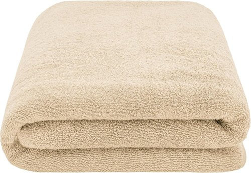 Cotton Paradise 100% Cotton Oversized Bath Sheet - Extra Large 40x80 Beige Turkish Towel