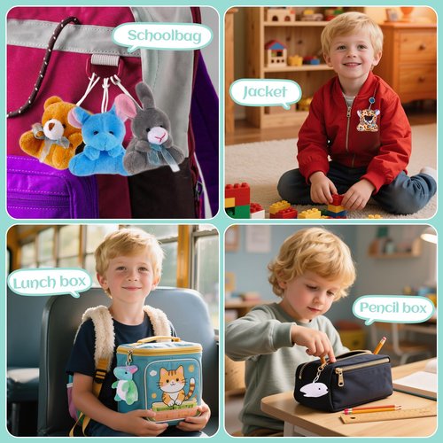 Destlife 72 Pack Mini Stuffed Animals, Small Stuffed Animals Bulk, Claw Machine Carnival Prizes, Kindergarten Graduation Gifts, Plush Toys for Classroom Treasure Box, Party Favors for Kid