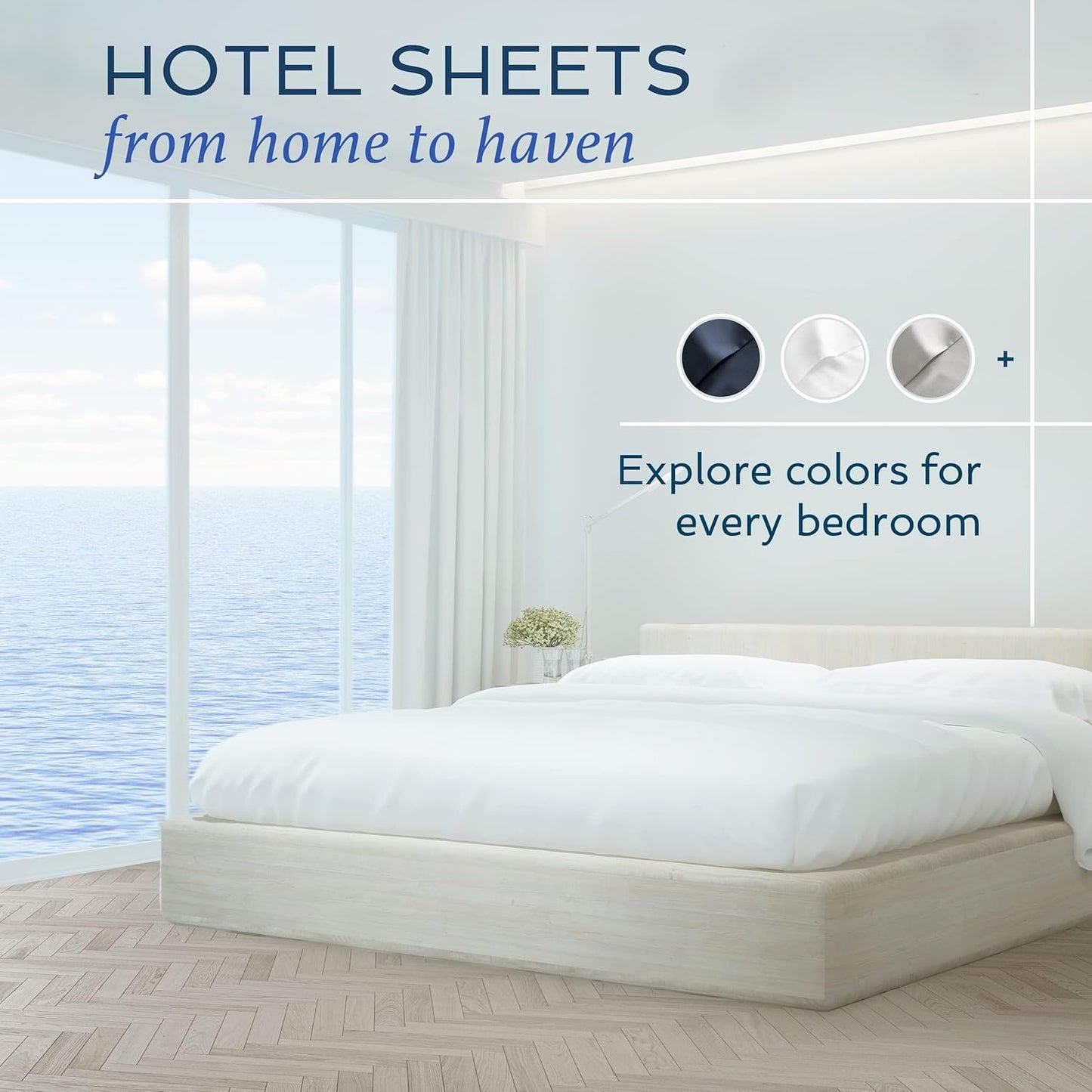 Queen King Bed Sheet Sets - Ultra Soft Hotel Luxury Bedding | Comfy, Breathable & Cooling - 4PCS (Navy, Full)
