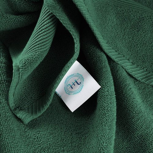 Hearth & Harbor Bath Towels - Ultra Soft 100% Ring Spun Cotton Set of 10 | Highly Absorbent - Hunter Green