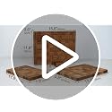 Fibogollo Set of 3 Large Bamboo Kitchen Cutting Boards with Juice Groove - Brown, 15.8 x 11.8 inches