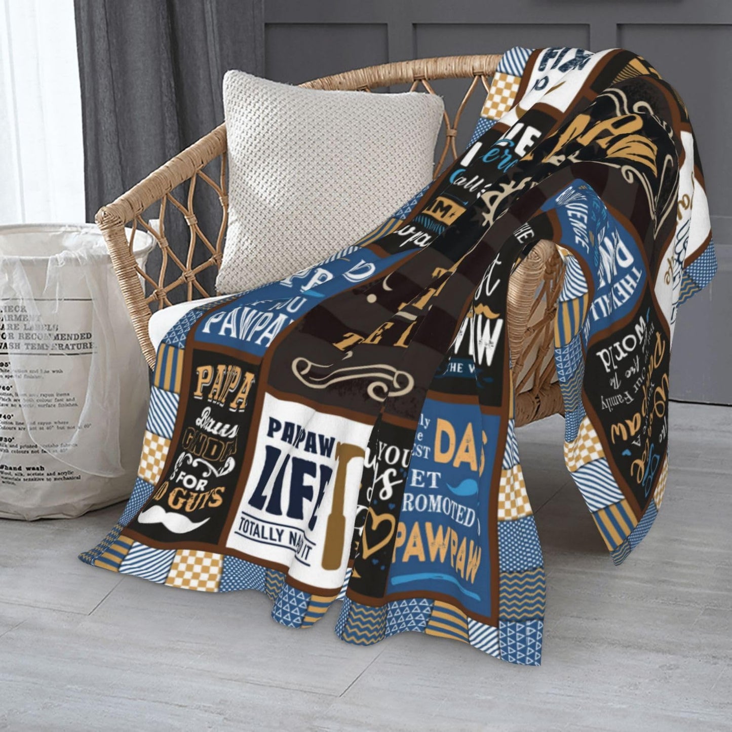 Pawpaw Gifts Throw Blanket 60" x 50", Birthday Gifts for Pawpaw from Grandkids, Paw Paw Gifts from Grandchildren, Best Pawpaw Gifts for Men, Paw Paw Gifts for Grandpa from Grandson Granddaughter