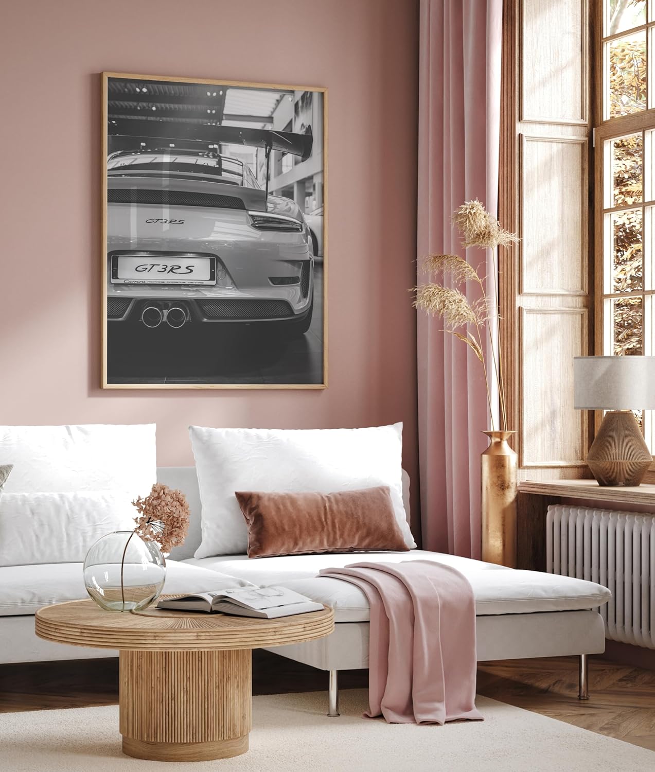 Poster Master Luxury Car Print - Black and White Automobile Photography - 8x10 Unframed Wall Art