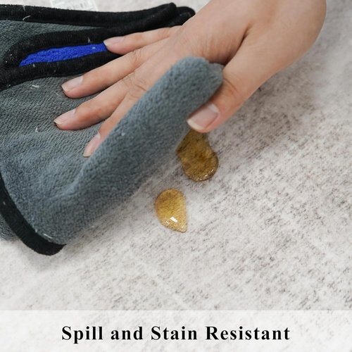Hallway Washable Runner Rug - Stain Resistant Abstract Design | Soft Non-Slip Indoor Carpet (2'6x14, Beige/Cream)