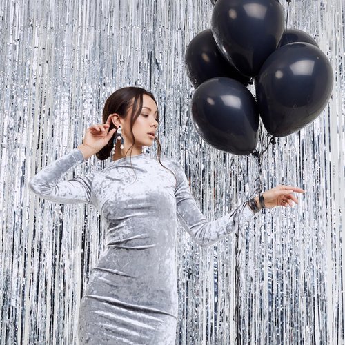 Black Balloons | 100 Pack 12-Inch Round Latex Party Decorations for Halloween & Weddings