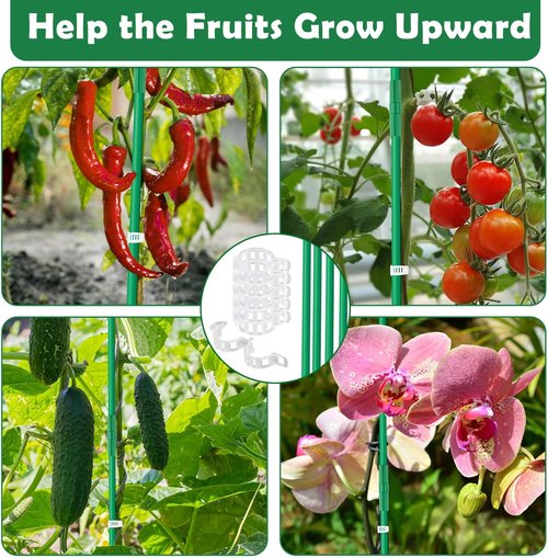 Cludoo 94PCS Garden Stakes Set - Durable Fiberglass Plant Supports for Tomatoes & Vegetables | 4ft-7ft