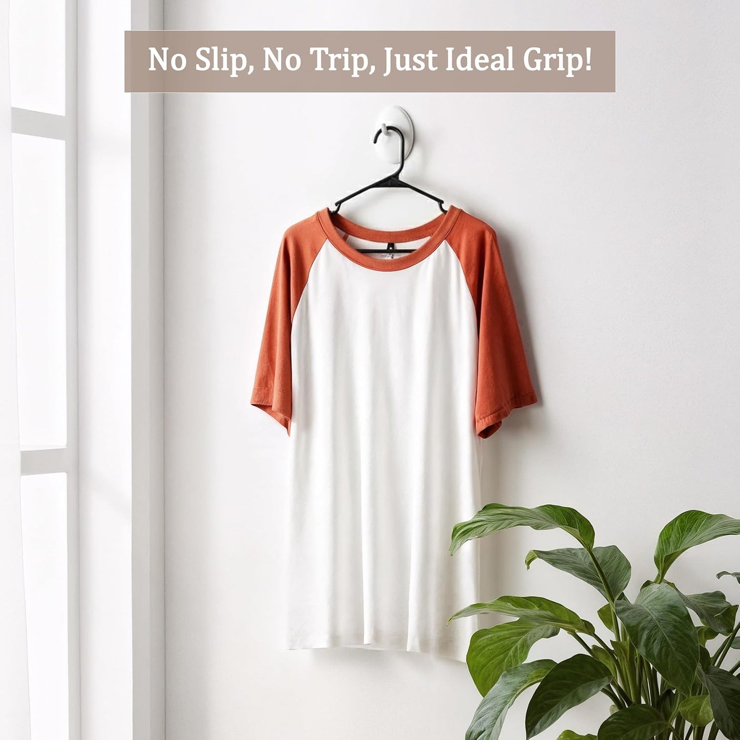 Utopia Home Plastic Hangers - Space-Saving Non-Slip Clothes Hangers | 50 Pack in Black for Closet Organization