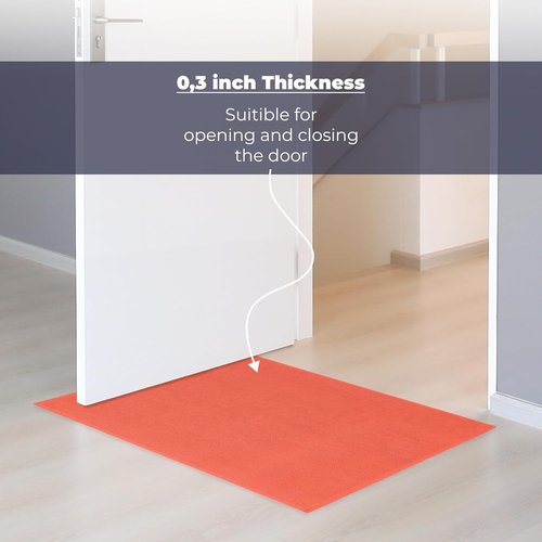 Cotton Paradise 100% Cotton Bath Mat - Soft, Absorbent, Non-Slip | Quick Dry, 20x34 Inch, Coral