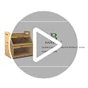 Extra Large Double Layer Bamboo Bread Box with Clear Window - Natural Farmhouse Kitchen Storage - L-Natural