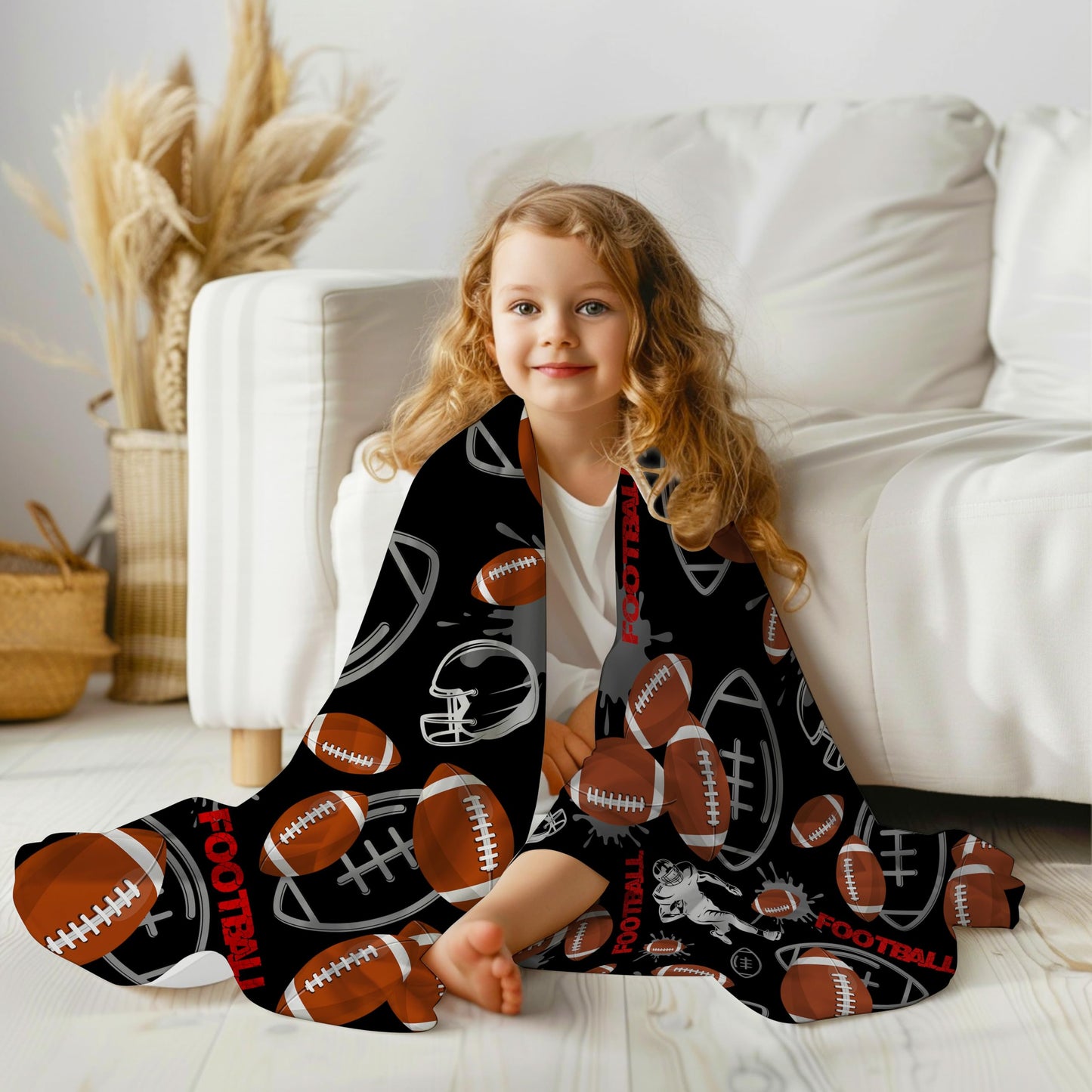 HUGTAIL Football Blanket ,Football Gifts for Boys,Football Team Gifts,Football Coach Gifts,Football Blanket Gifts,Football Team Football Lover Gifts for Women Men Adults 60"x50"