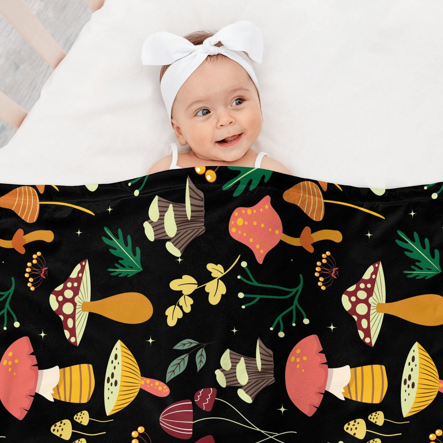 Mushroom Blanket Soft Flannel Fleece Lightweight Mushrooms Throw Blanket for Kids Boys Girls All Season Plant Blankets for Sofa Couch Bed Decorative Mushroom Blanket Gifts 60"x50"