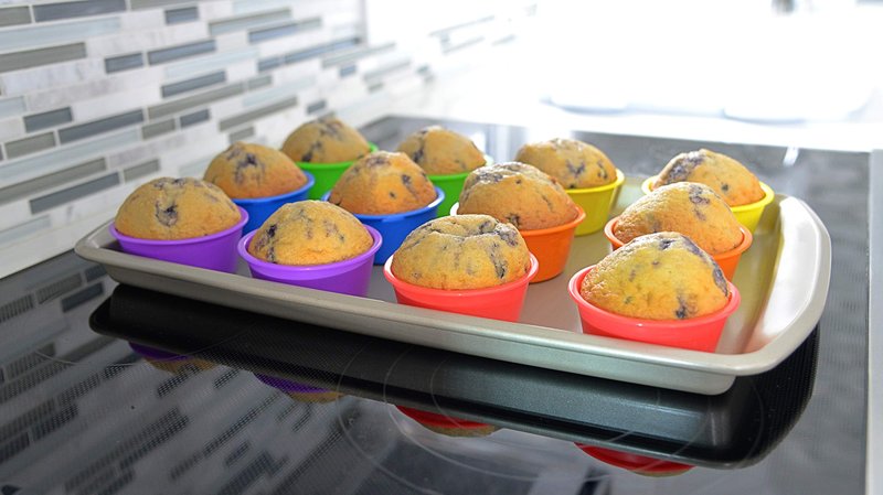 The Sweet Baker | Professional Jumbo Silicone Baking Cups | Premium 12 Piece Set | Reusable Cupcake Muffin Pans | BPA Free