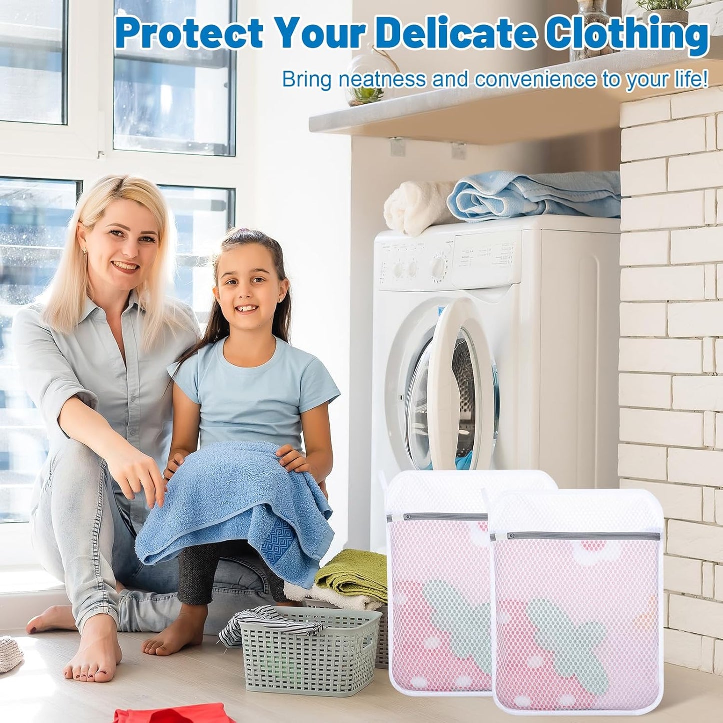 Skiennix 6-Pack Honeycomb Mesh Laundry Bags - 12x16 Inches Delicate Wash Bags with Sturdy Zippers