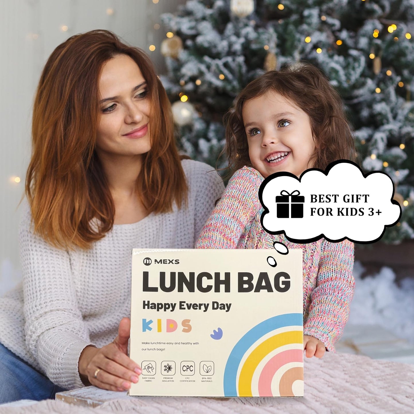 MEXS Lunch Box for Kids, DIY Charm &Insulated Lunch Bags for Boys Girls, Toddler Lunch Tote for School Picnic with Water Bottle Holder, Ideal for Ages 3+ (Unicorn/Dinosaur)