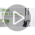 HAMITOR Stainless Steel Toilet Plunger & Brush Set A - Heavy Duty Unclogging Bathroom Tool