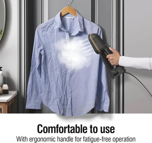 CHI SteamPress Handheld Garment Steamer - 3-in-1 Design, 200ml Tank, Fast Heat-Up in 25 Seconds, Black