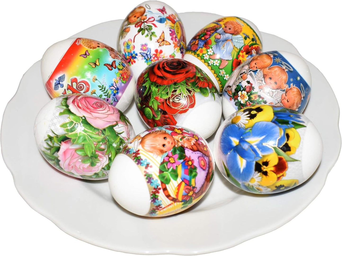 Skiennix Thermo Heat Shrink Sleeve - Decorative Easter Egg Wraps | Pysanka Pysanky (Angels)