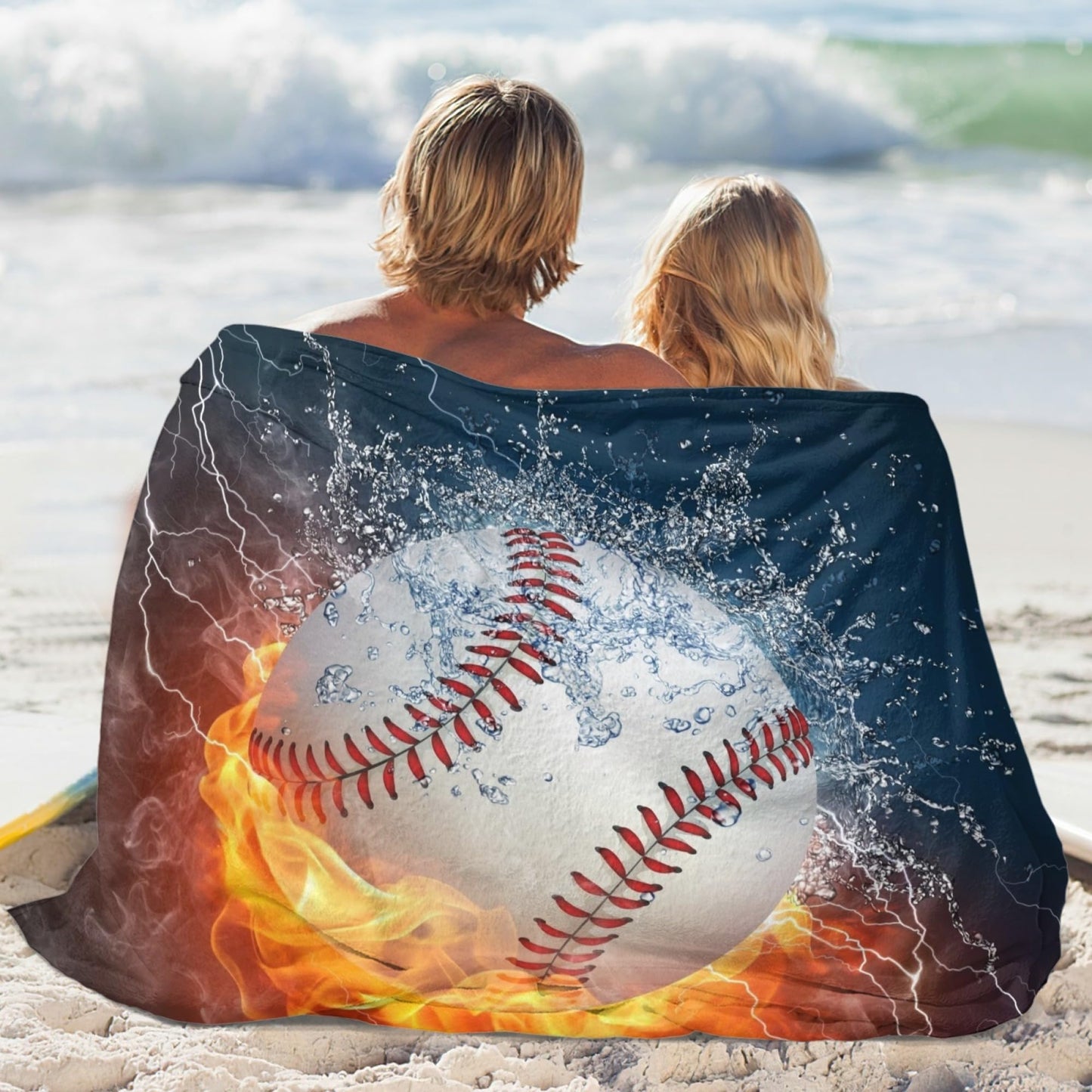 Baseball Sport Cool Ball Throw Blanket Super Soft Warm Bed Blankets for Couch Bedroom Sofa Office Car, All Season Cozy Flannel Plush Blanket for Girls Boys Adults, 60"X50"