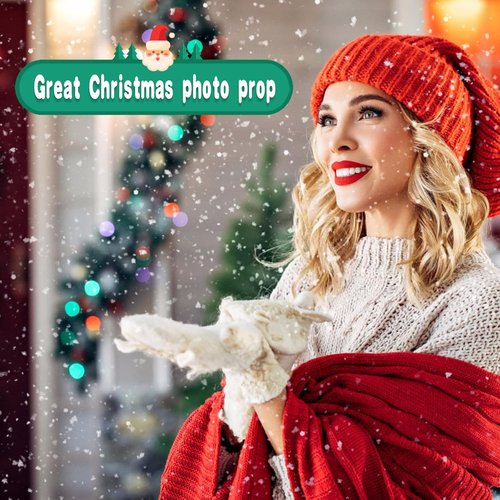 FOIMAS Artificial Snow - Glittery Dry Snowflakes for Christmas Village Craft | 10.7oz