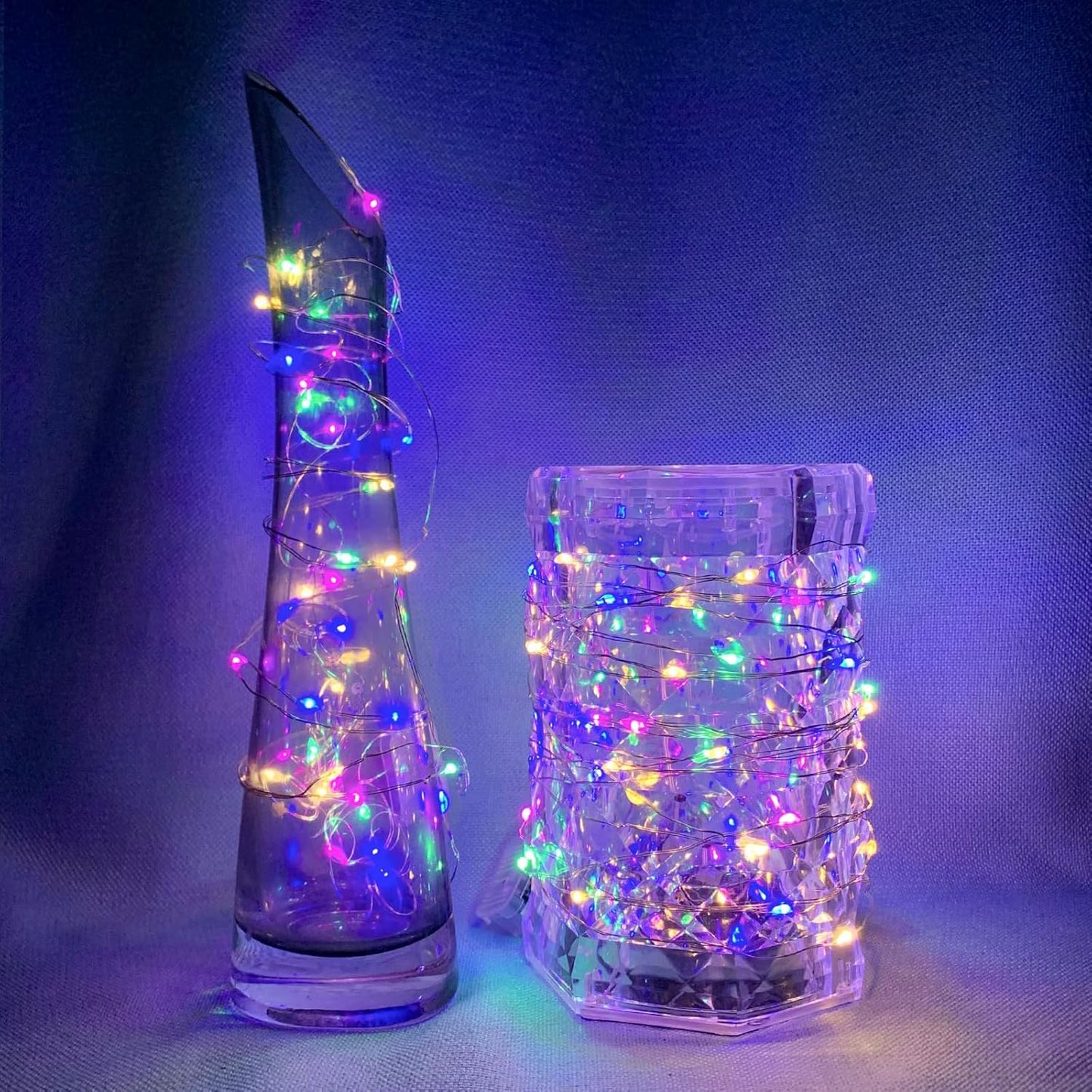 Skiennix 12 Pack Rainbow Fairy Lights - 7Ft 20 LED Twinkle String Lights | Battery Operated & Waterproof for Parties, Weddings, and Decor